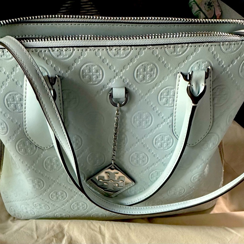 Tory Burch T Monogram Leather Swing Satchel